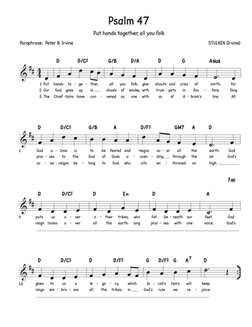 Score for ”Psalm 47”