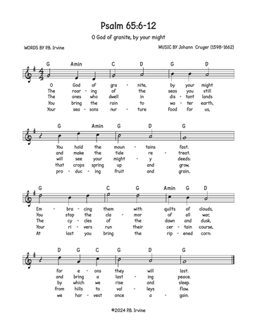 Score for ”Psalm 65”